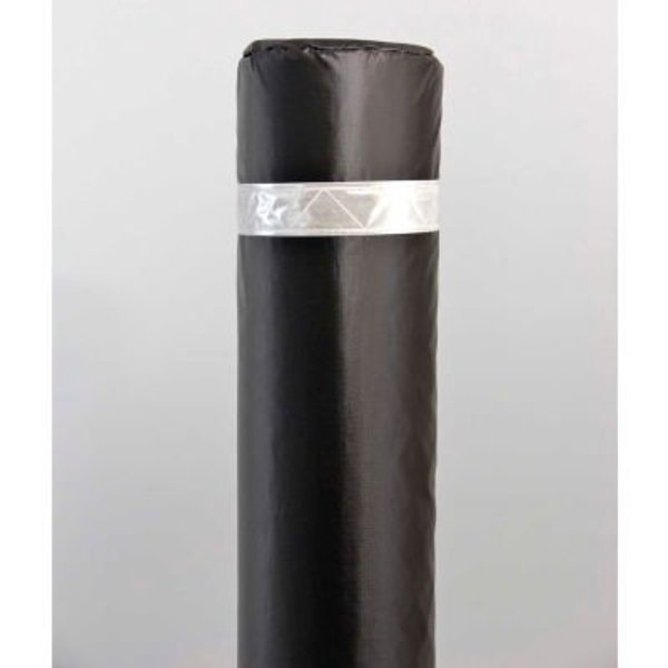 Innoplast, Inc 50" Soft Polyethylene Bollard Cover - Black Cover/White Tapes BP-50-BKW